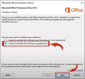 Microsoft Office telefonisch aktivieren