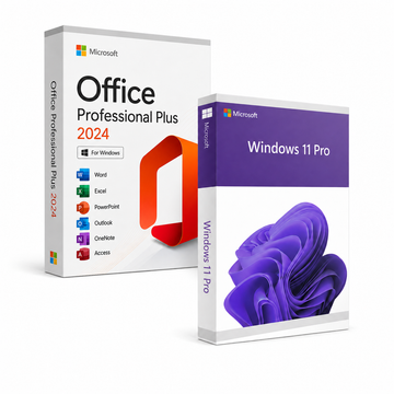 Microsoft Windows 11 Pro + Office 2024 Professional Plus | Pack Business | 2 PC | Téléchargement immédiat