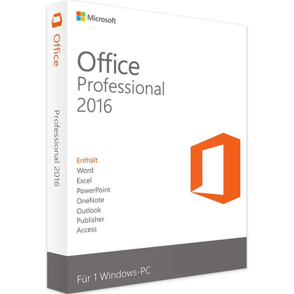 Microsoft Office 2016 Professional Plus | Bind | Windows | 1 PC