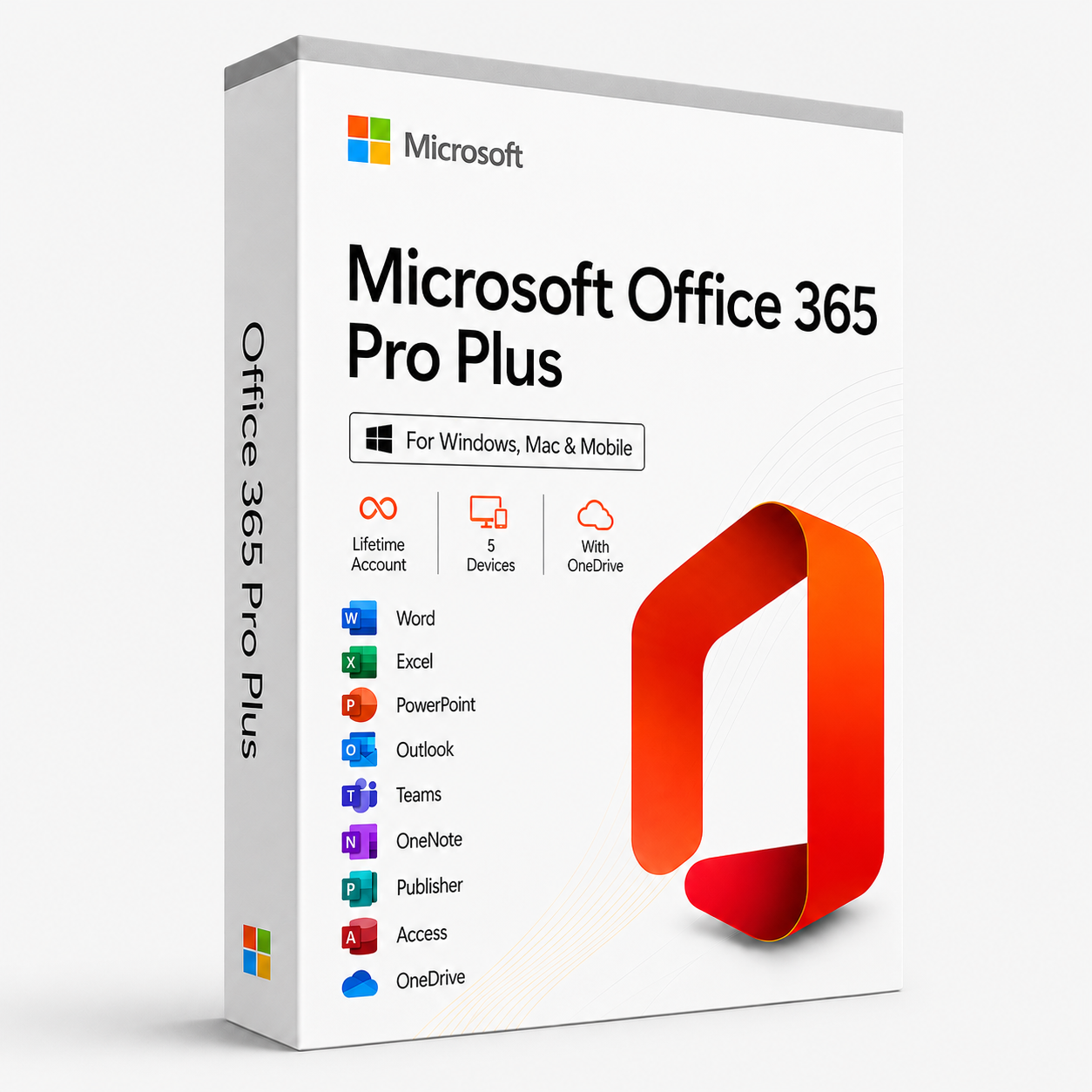 Microsoft 365 Apps | Kontozugang | 12 Monate | bis zu 5 Geräte | inkl. 100 GB OneDrive