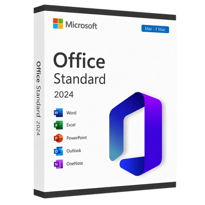 Microsoft Office 2024 Standard für Mac | Vollversion | 1 Mac | Sofort-Download